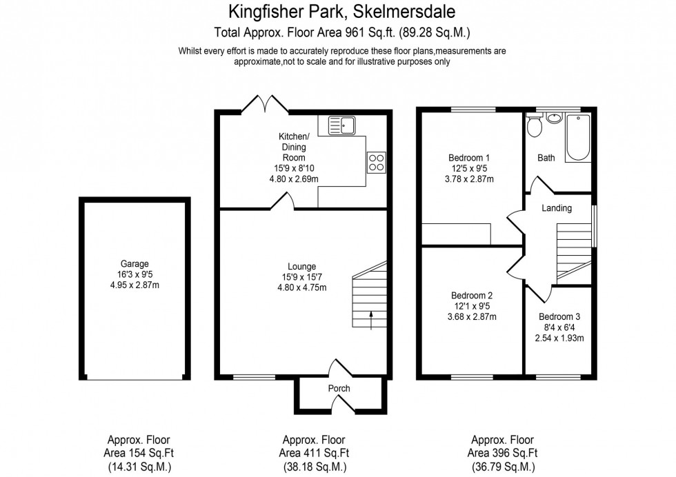 Floorplan for Kingfisher Park, Skelmersdale, WN8