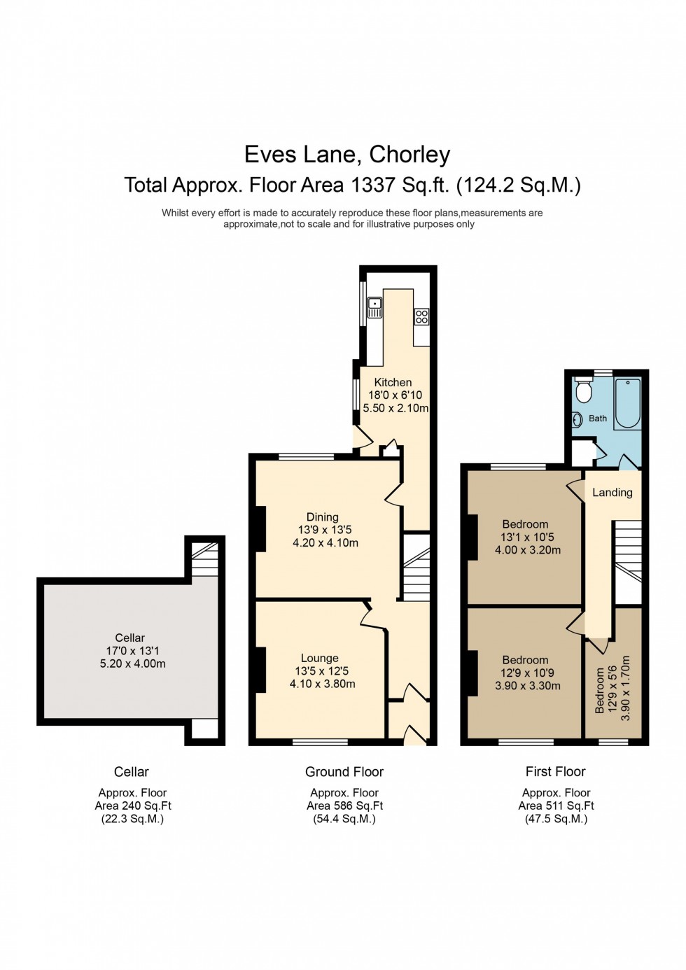 Floorplan for Eaves Lane, Chorley, PR6