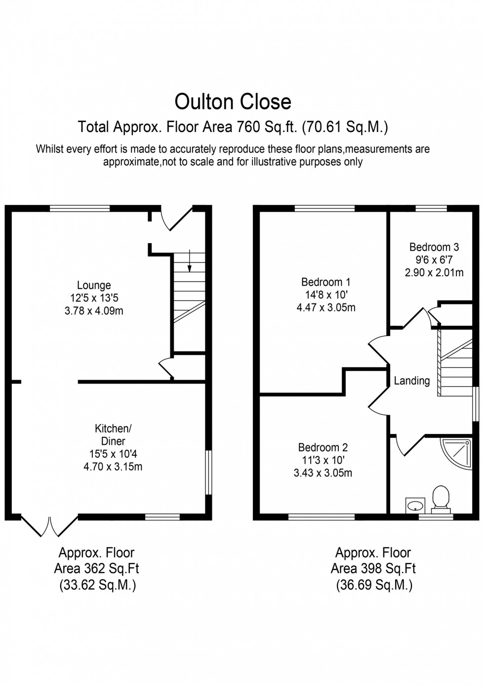 Floorplan for Oulton Close, Liverpool, L31