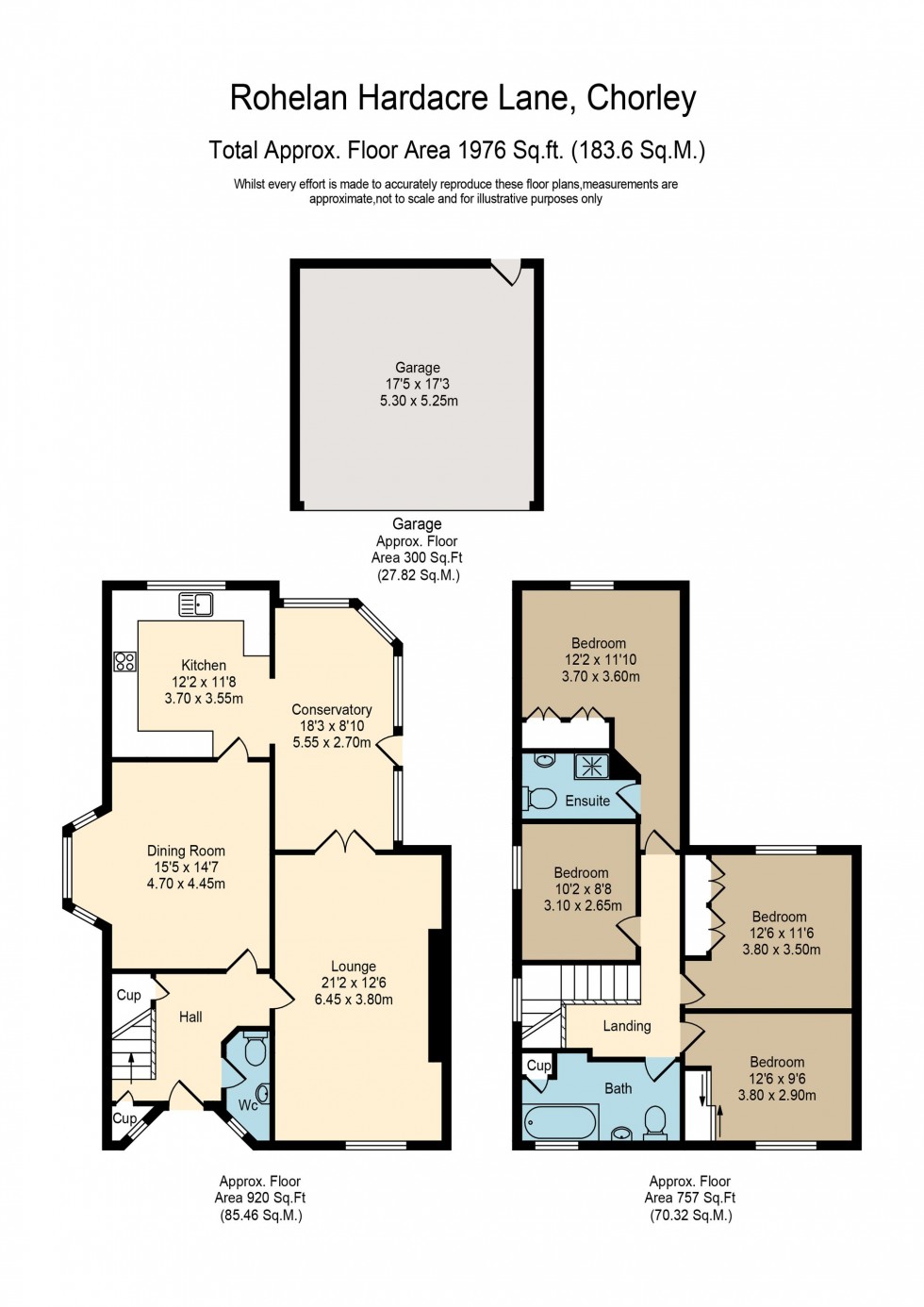 Floorplan for Hardacre Lane, Whittle-Le-Woods, PR6