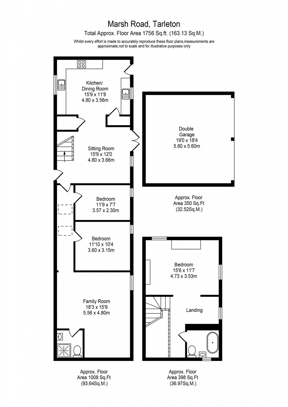 Floorplan for Marsh Road, Hesketh Bank, PR4