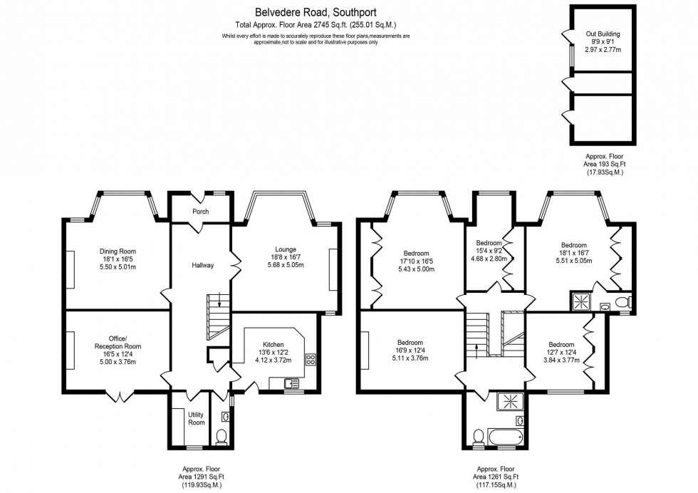 Floorplan for Belvedere Road, Southport, PR8