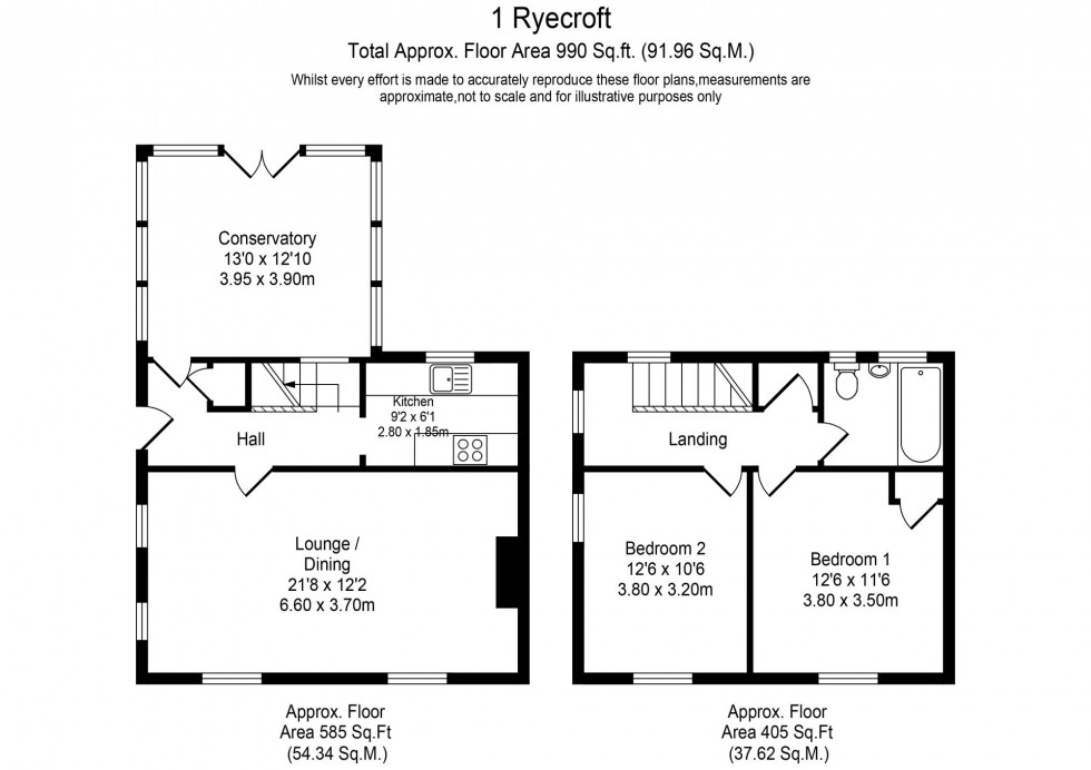 Floorplan for Ryecroft, Heapey, PR6