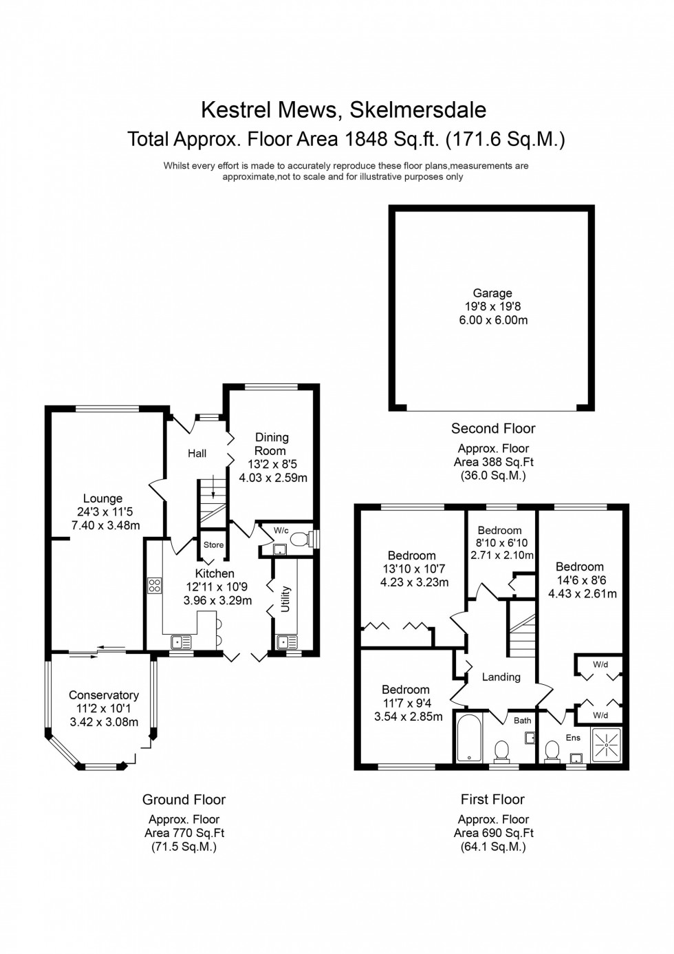 Floorplan for Kestrel Mews, Skelmersdale, WN8
