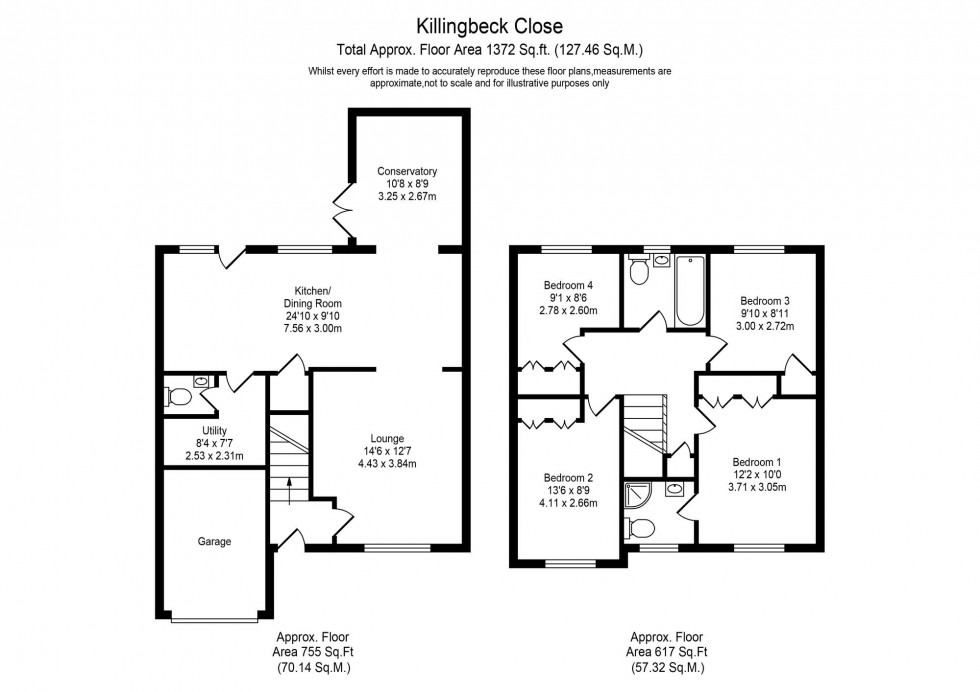 Floorplan for Killingbeck Close, Burscough, L40