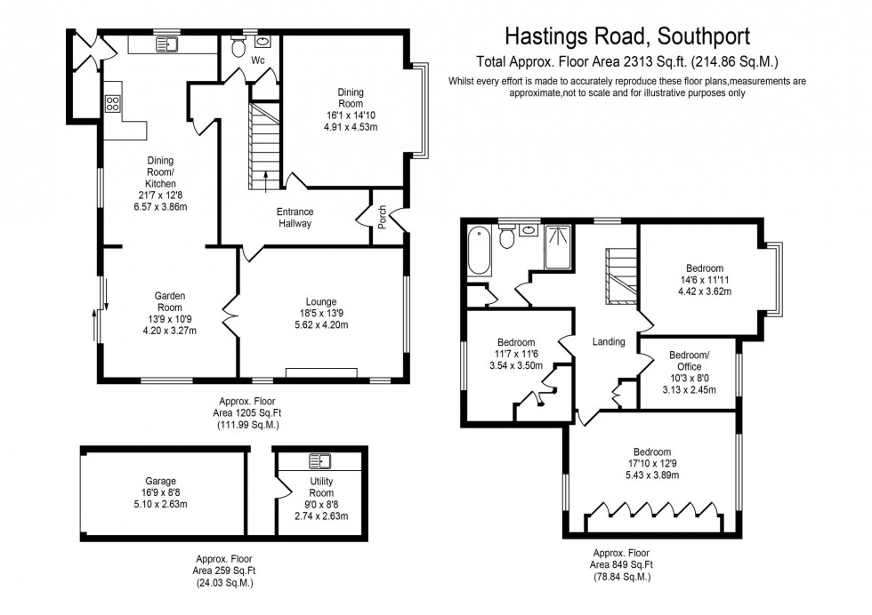 Floorplan for Hastings Road, Southport, PR8