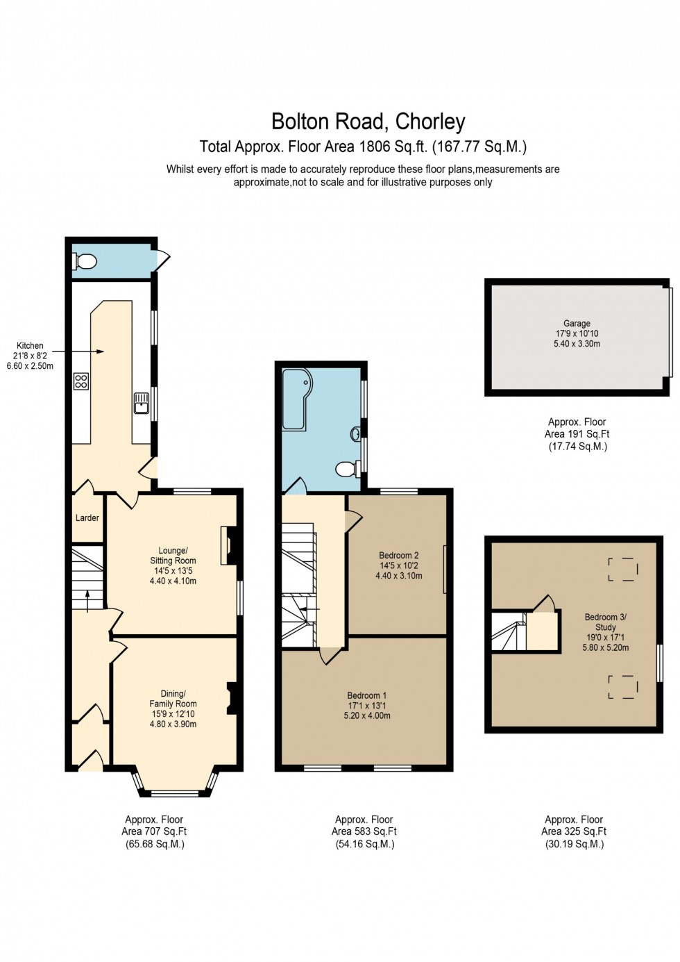 Floorplan for Bolton Road, Chorley, PR7
