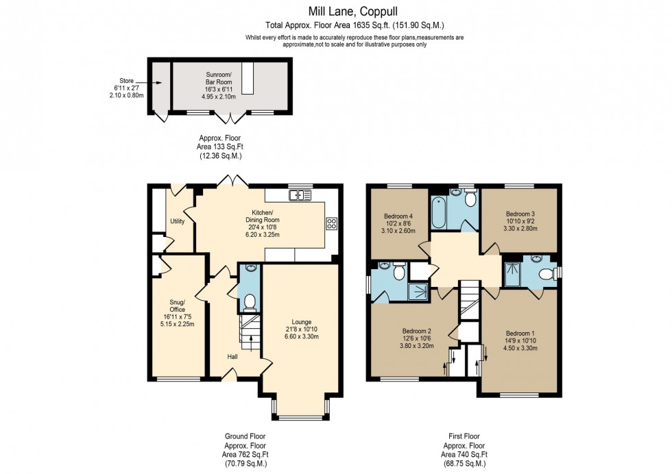 Floorplan for Mill Lane, Coppull, PR7