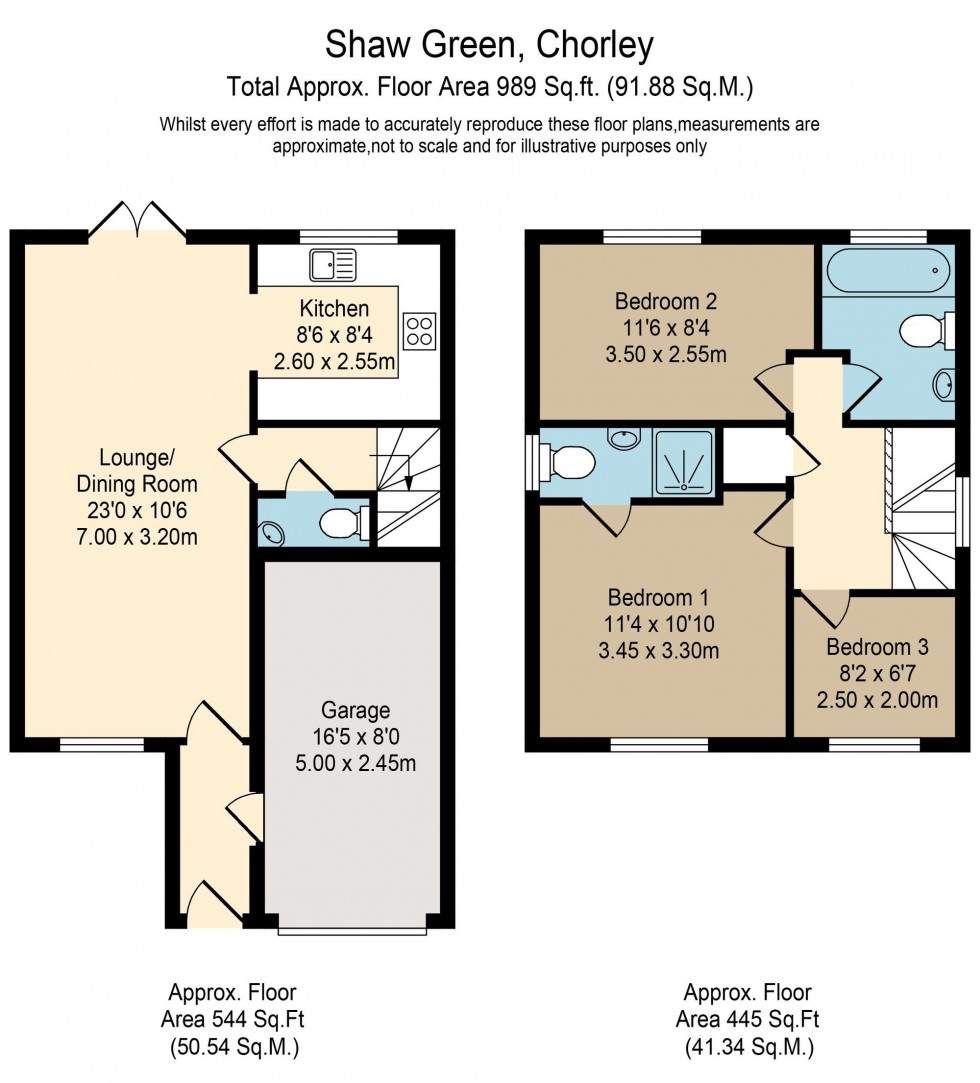 Floorplan for Shaw Green Crescent, Euxton, PR7