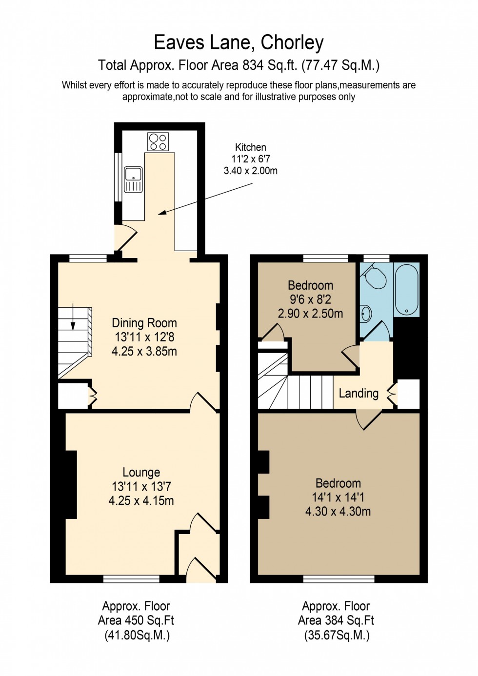 Floorplan for Eaves Lane, Chorley, PR6