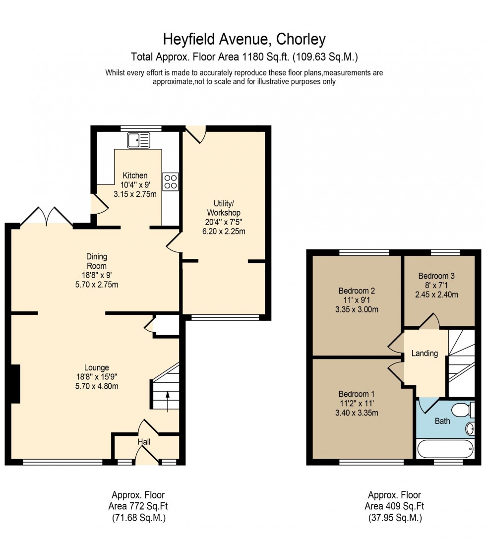 Floorplan for Hayfield Avenue, Hoghton, PR5