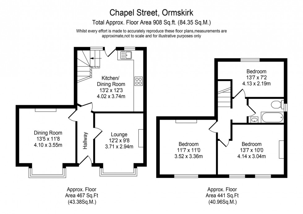 Floorplan for Chapel Street, Ormskirk, L39