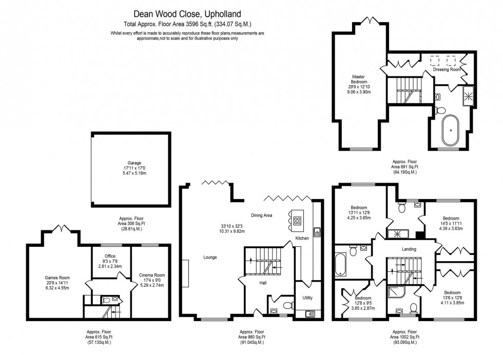 Floorplan for Dean Wood Close, Upholland, WN8
