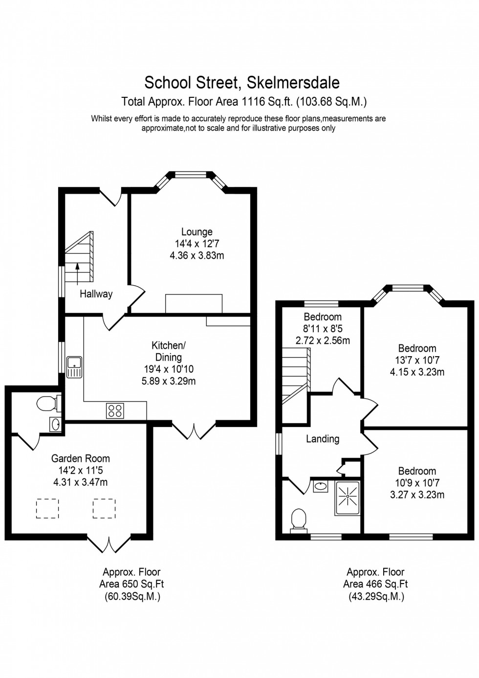 Floorplan for School Lane, Chapel House, WN8