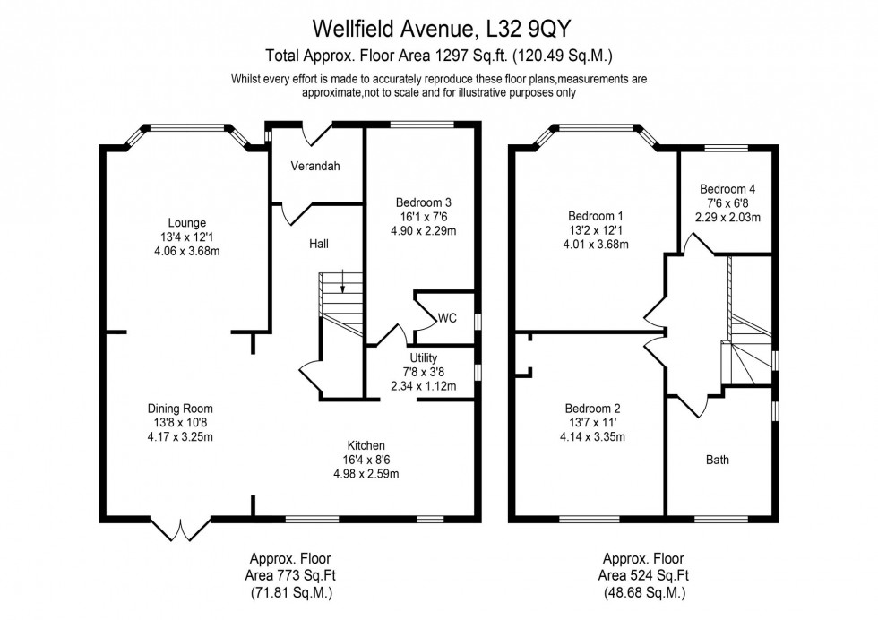 Floorplan for Wellfield Avenue, Liverpool, L32
