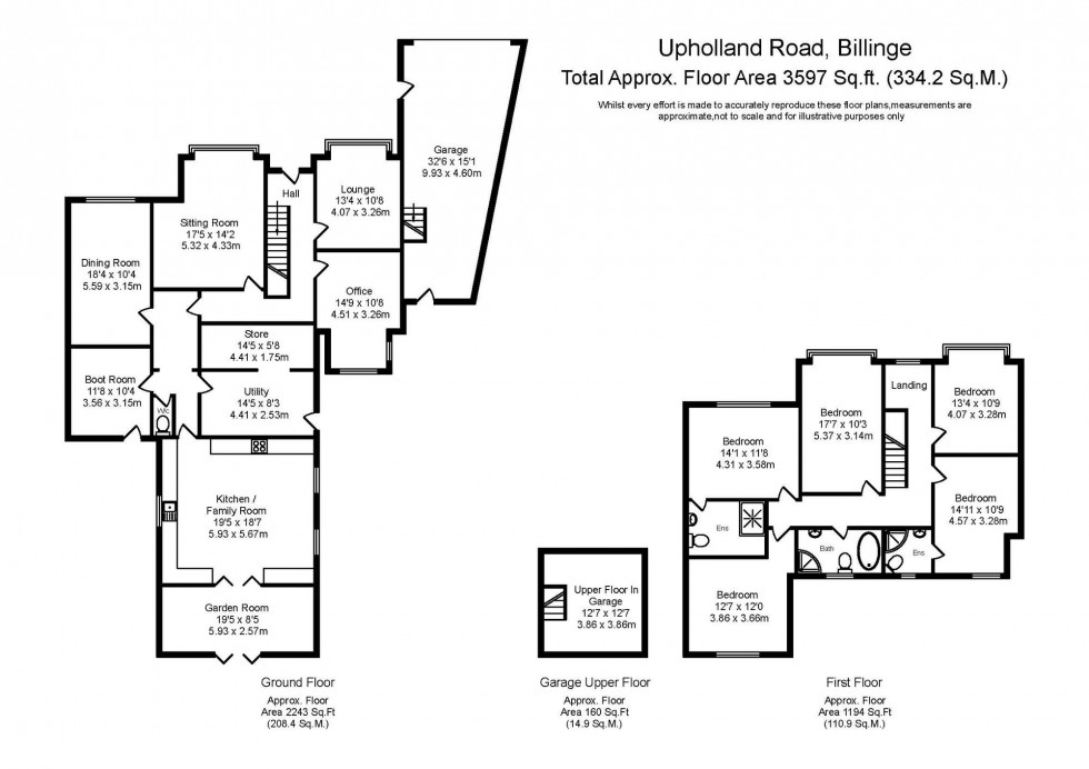Floorplan for Upholland Road, Billinge, WN5