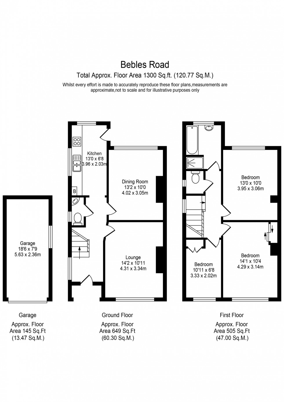 Floorplan for Bebles Road, Ormskirk, L39