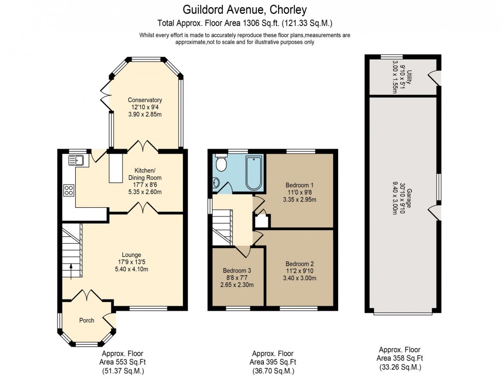 Floorplan for Guildford Avenue, Chorley, PR6