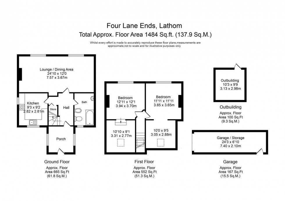 Floorplan for Four Lane Ends, Bickerstaffe, L39