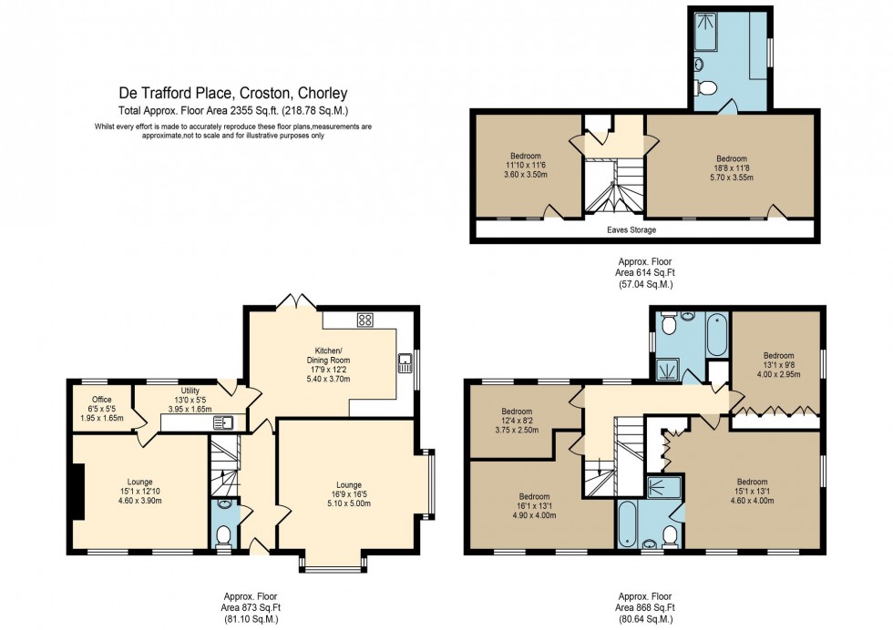Floorplan for De Trafford Place, Croston, PR26