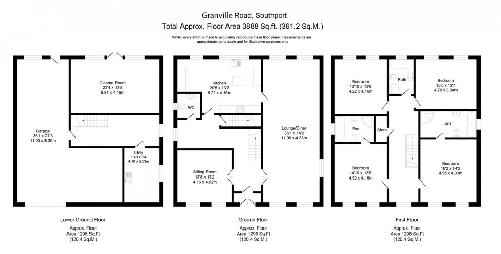 Floorplan for Granville Road, Southport, PR8