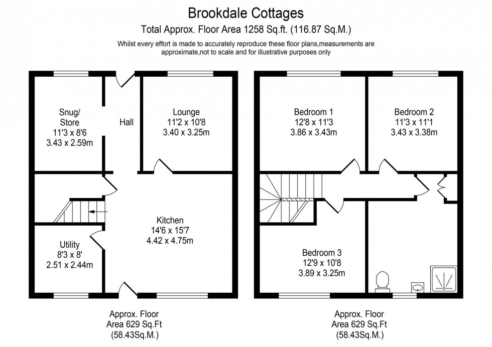 Floorplan for Coal Pit Lane, Bickerstaffe, L39