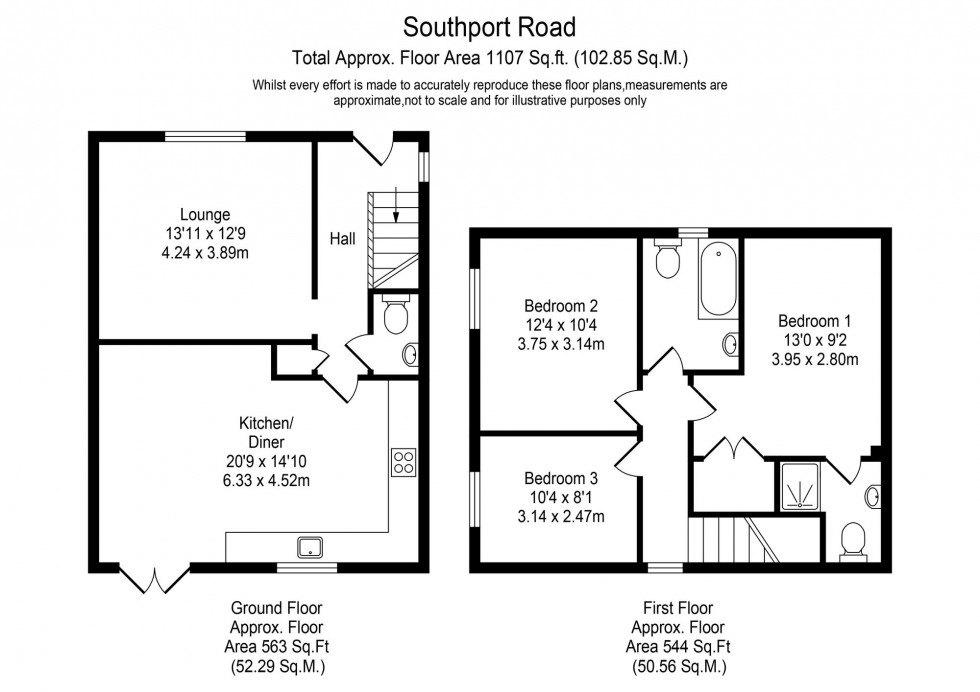 Floorplan for Southport Road, Lydiate, L31
