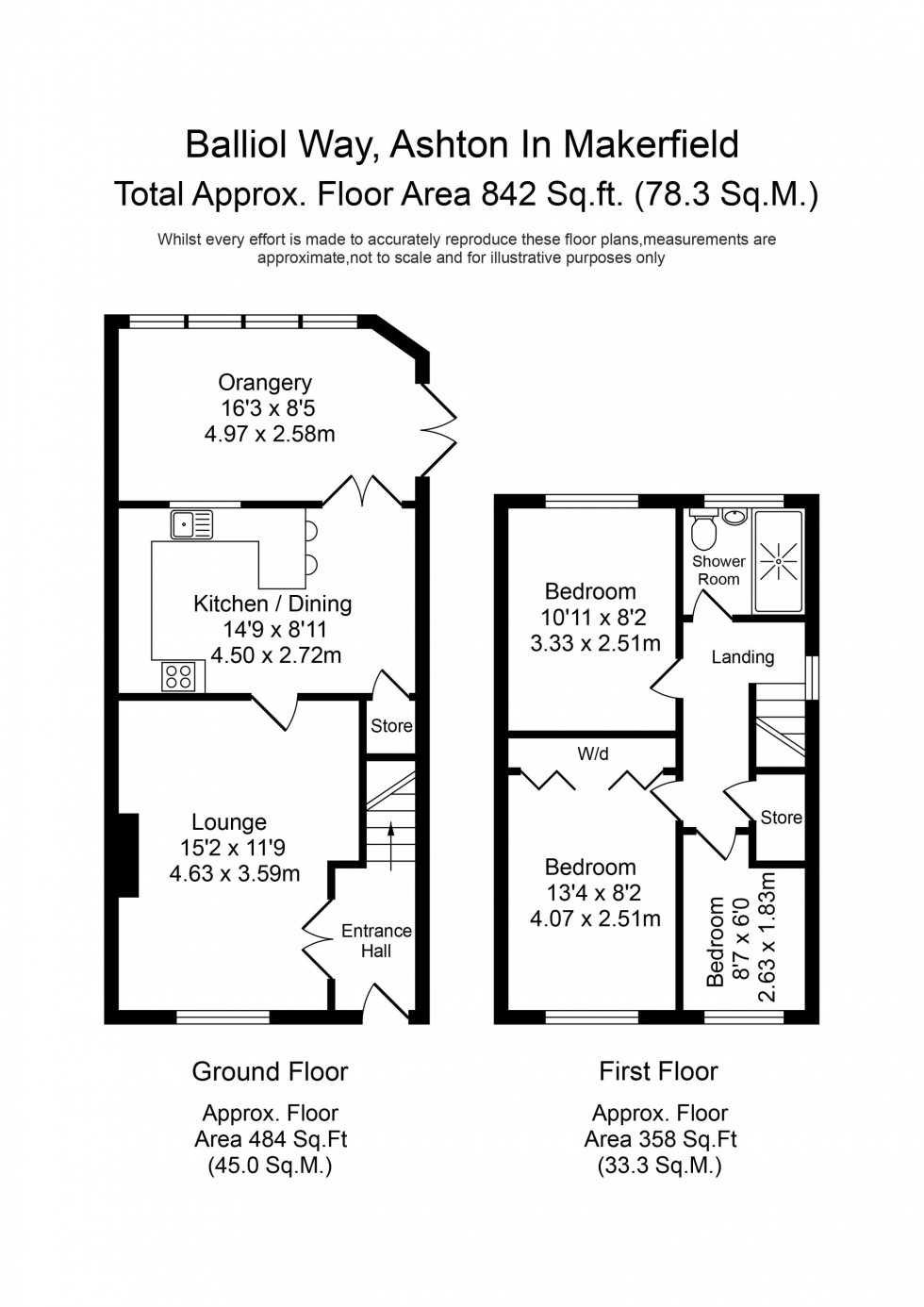 Floorplan for Balliol Way, Ashton-In-Makerfield, WN4