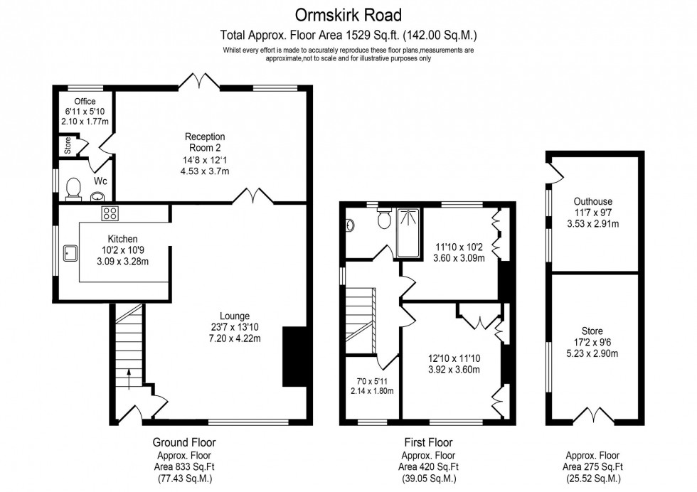 Floorplan for Ormskirk Road, Rainford, WA11