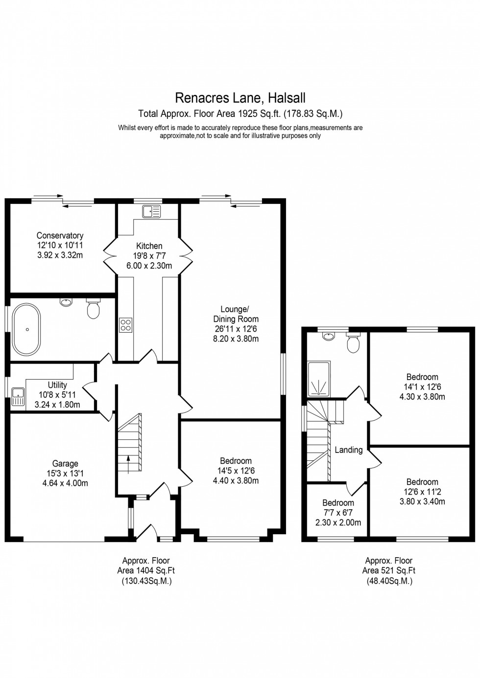 Floorplan for Renacres Lane, Halsall, L39