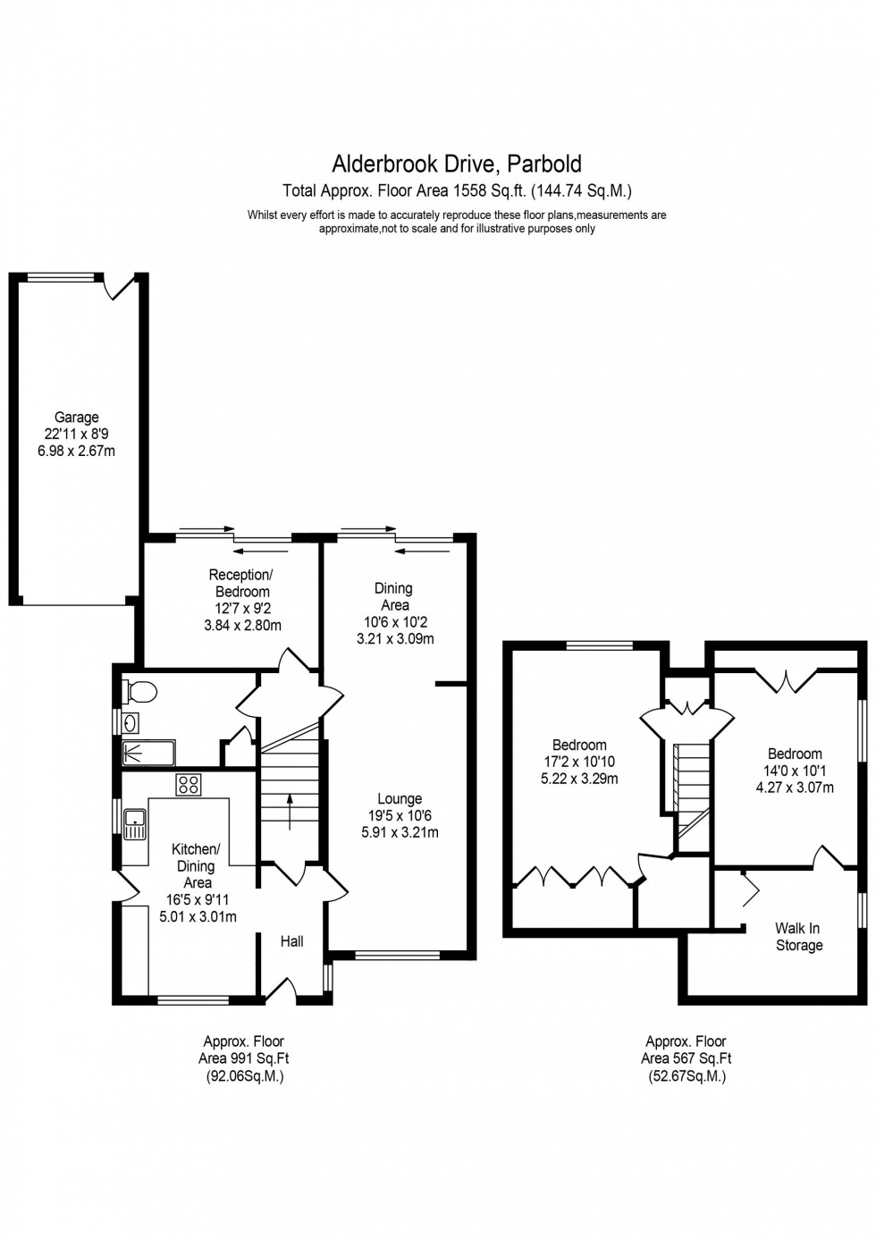 Floorplan for Alderbrook Drive, Parbold, WN8