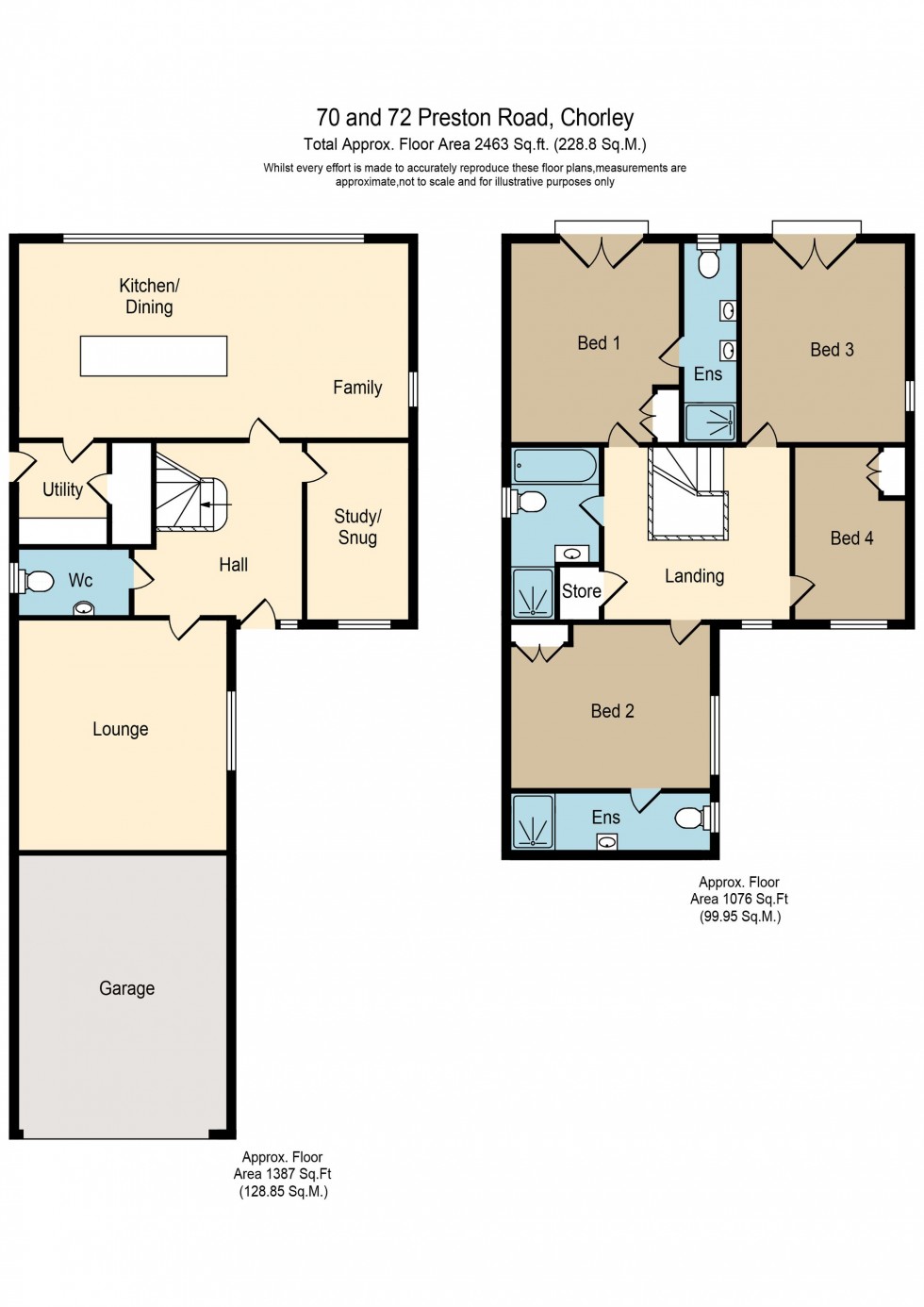 Floorplan for Preston Road, Coppull, PR7