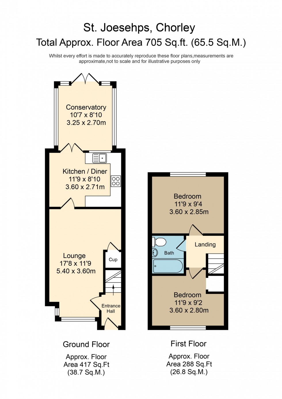 Floorplan for St. Joseph's Place, Chorley, PR6