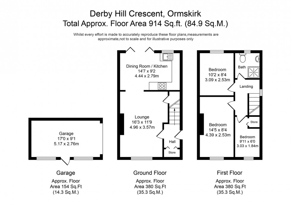 Floorplan for Derby Hill Crescent, Ormskirk, L39