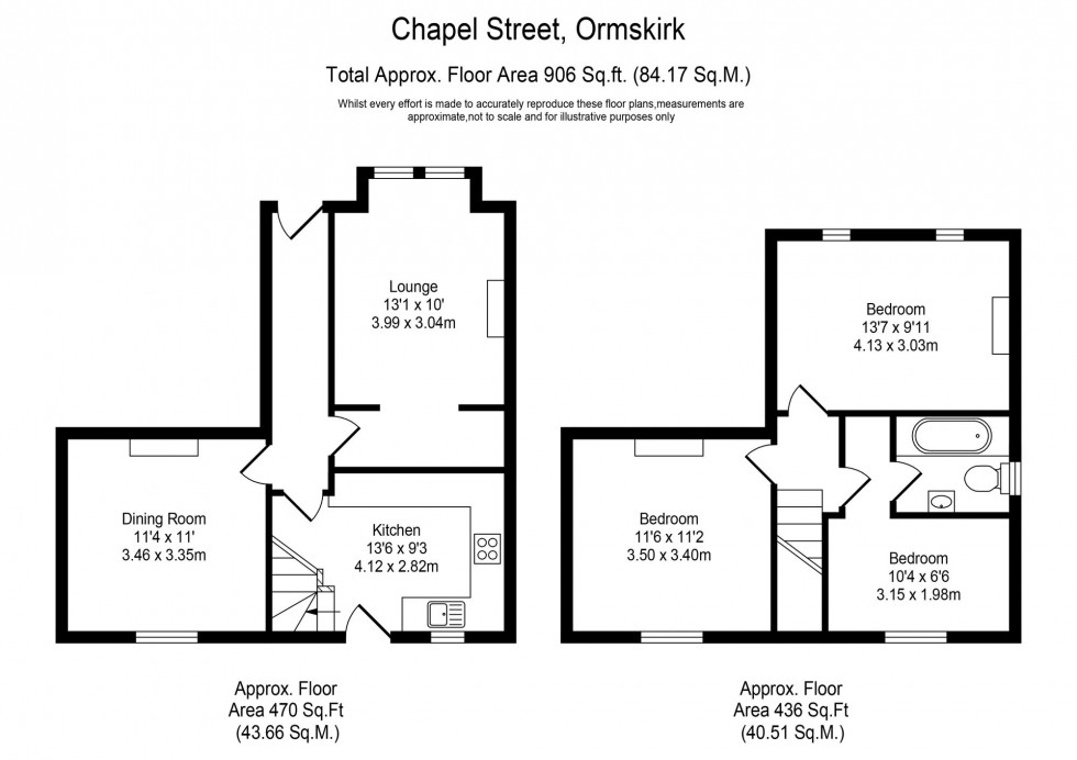 Floorplan for Chapel Street, Ormskirk, L39