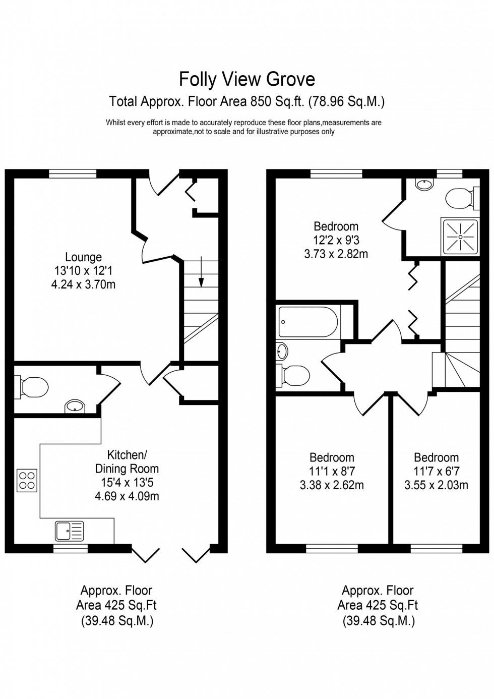 Floorplan for Folly View Grove, Burscough, L40