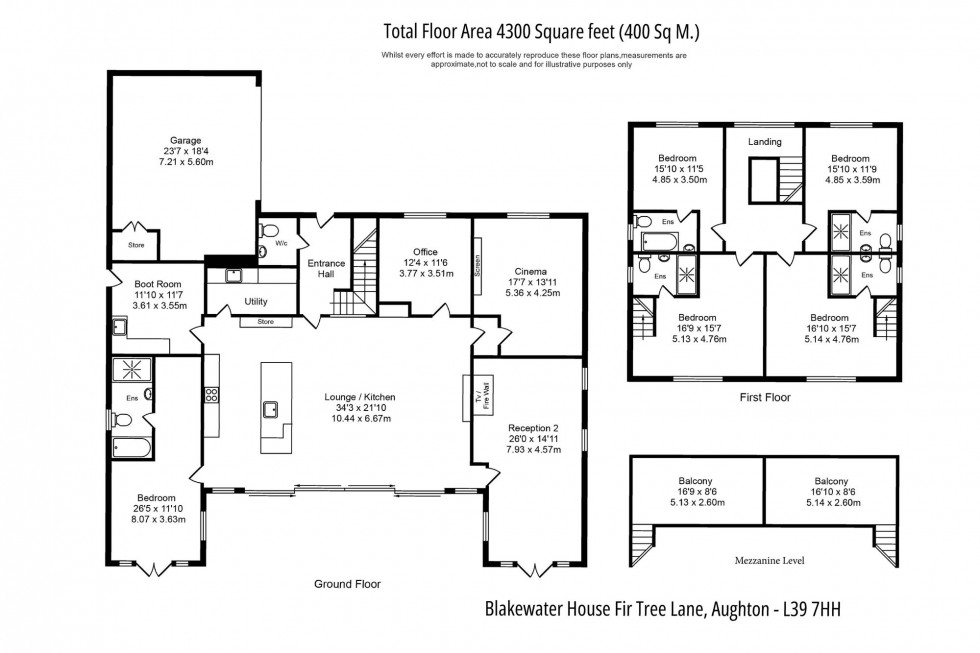 Floorplan for Fir Tree Lane, Aughton, L39