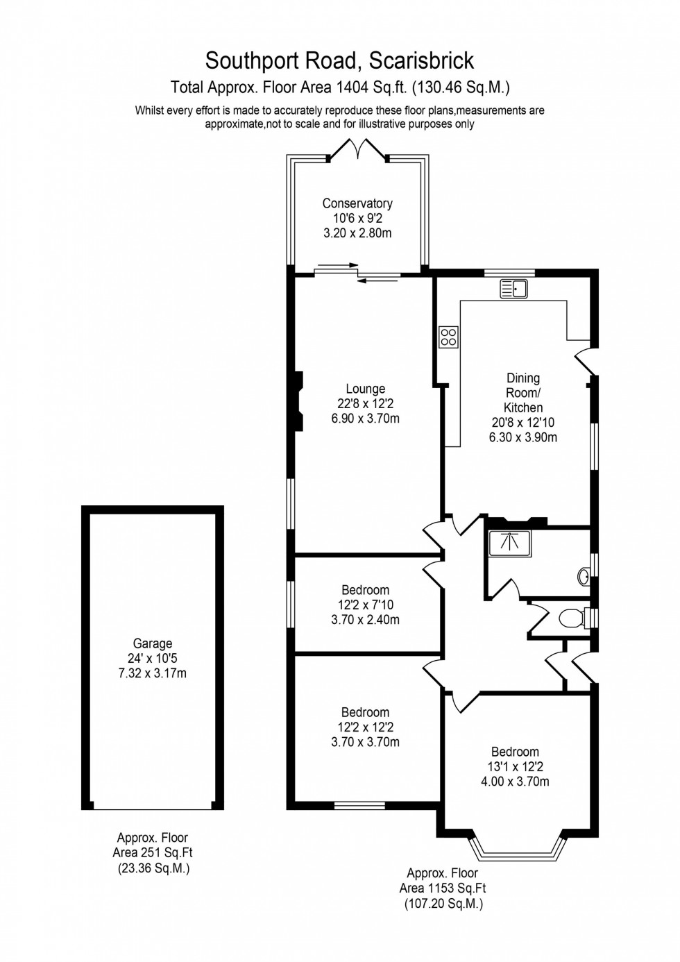 Floorplan for Southport Road, Scarisbrick, PR8
