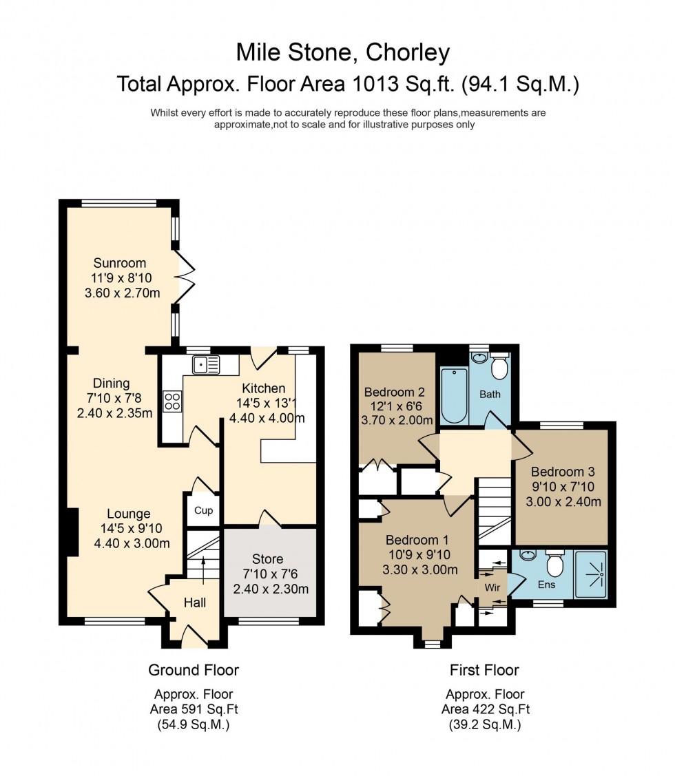 Floorplan for Mile Stone Meadow, Euxton, PR7