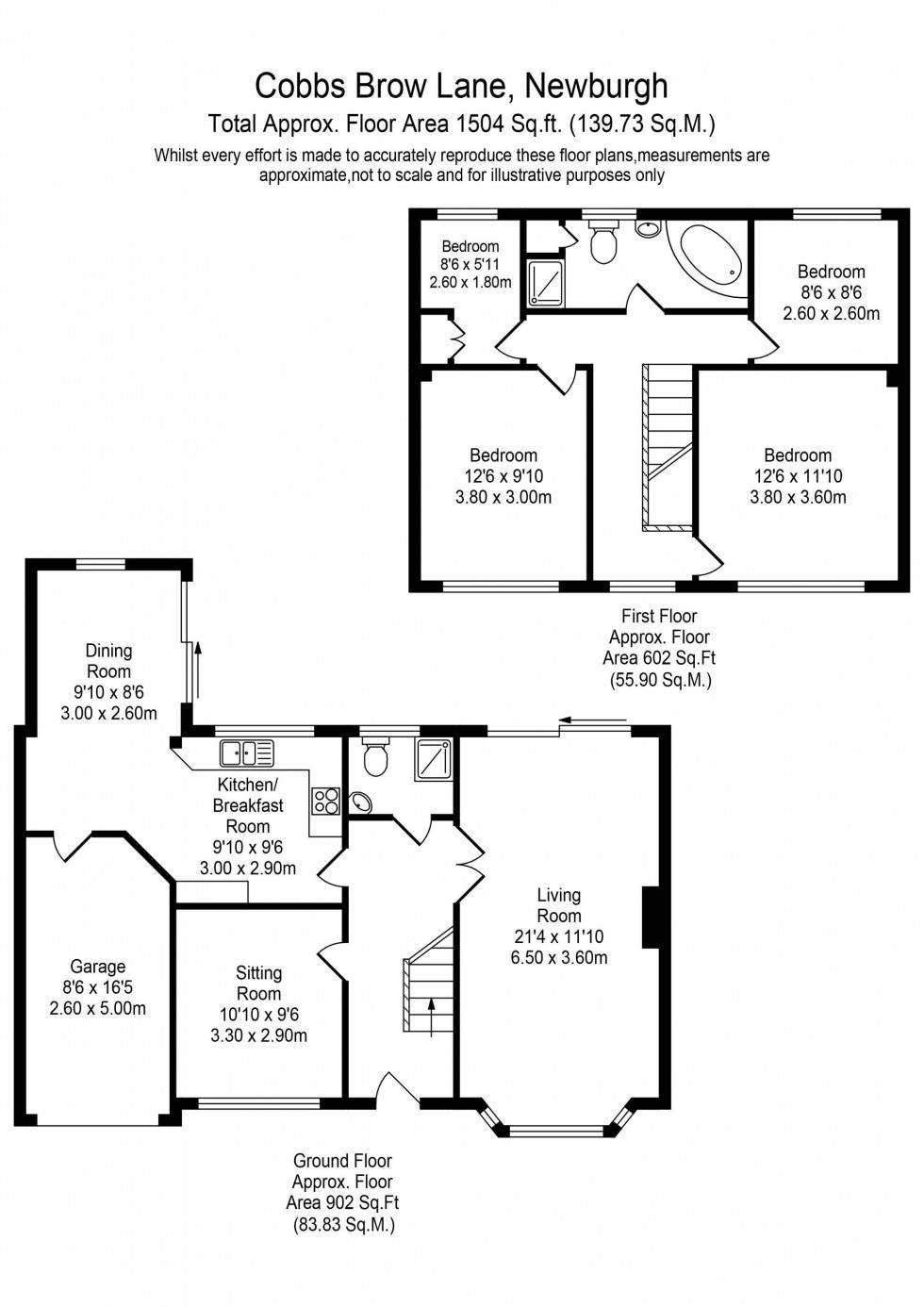Floorplan for Cobbs Brow Lane, Newburgh, WN8