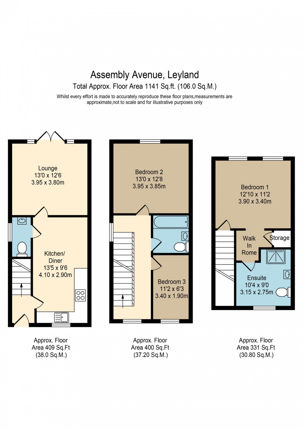 Floorplan for Assembly Avenue, Leyland, PR25