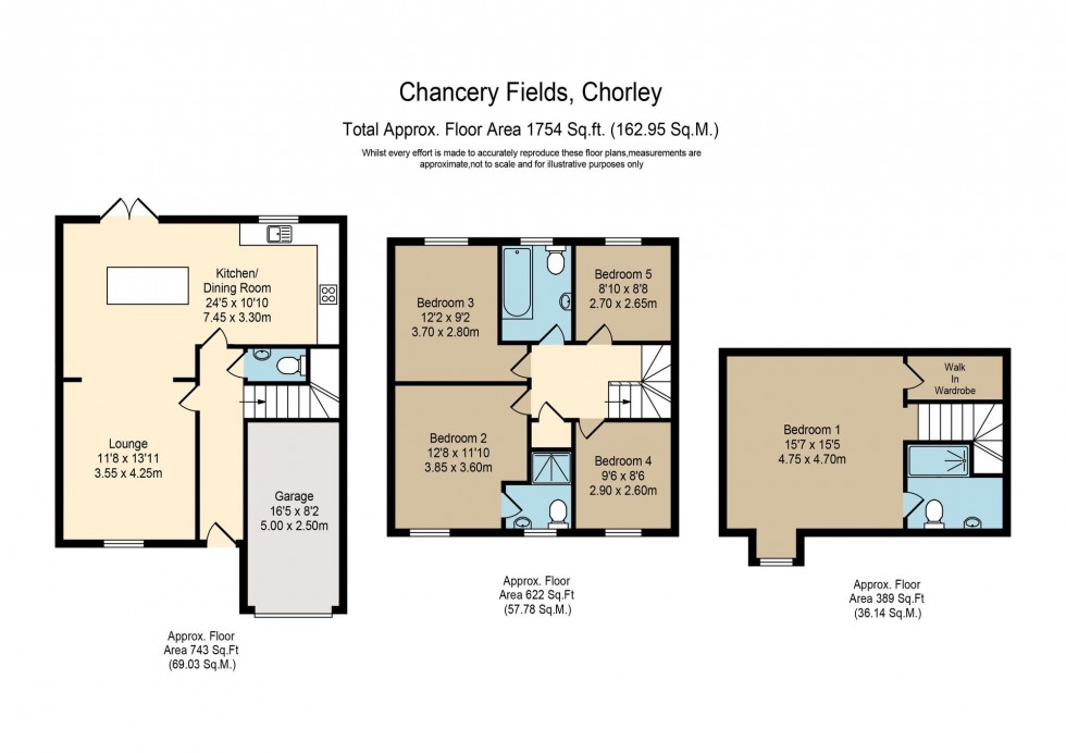 Floorplan for Chancery Fields, Chorley, PR7
