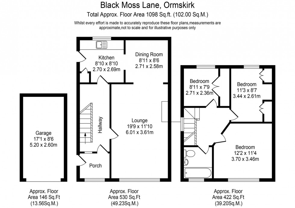 Floorplan for Black Moss Lane, Aughton, L39