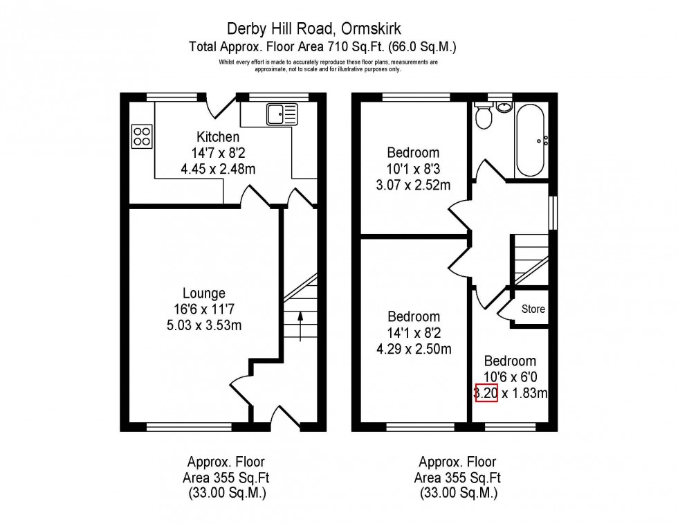 Floorplan for Derby Hill Road, Ormskirk