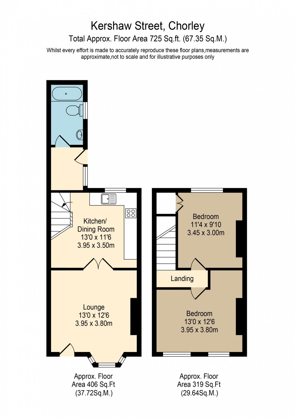 Floorplan for Kershaw Street, Chorley, PR6