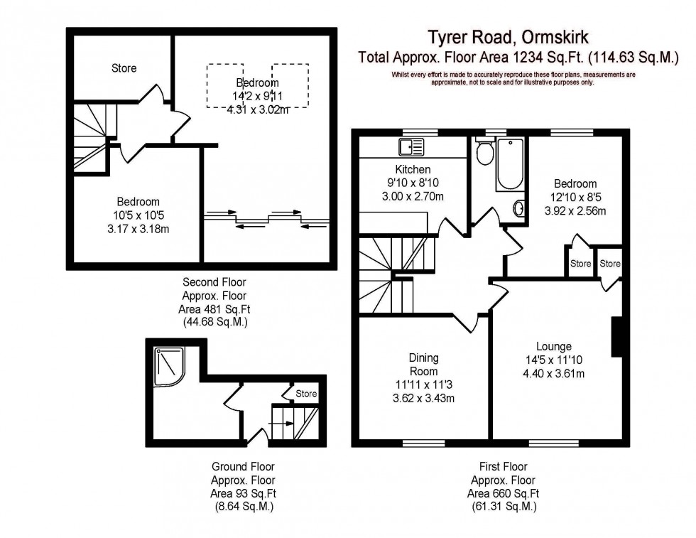 Floorplan for Tyrer Road, Ormskirk