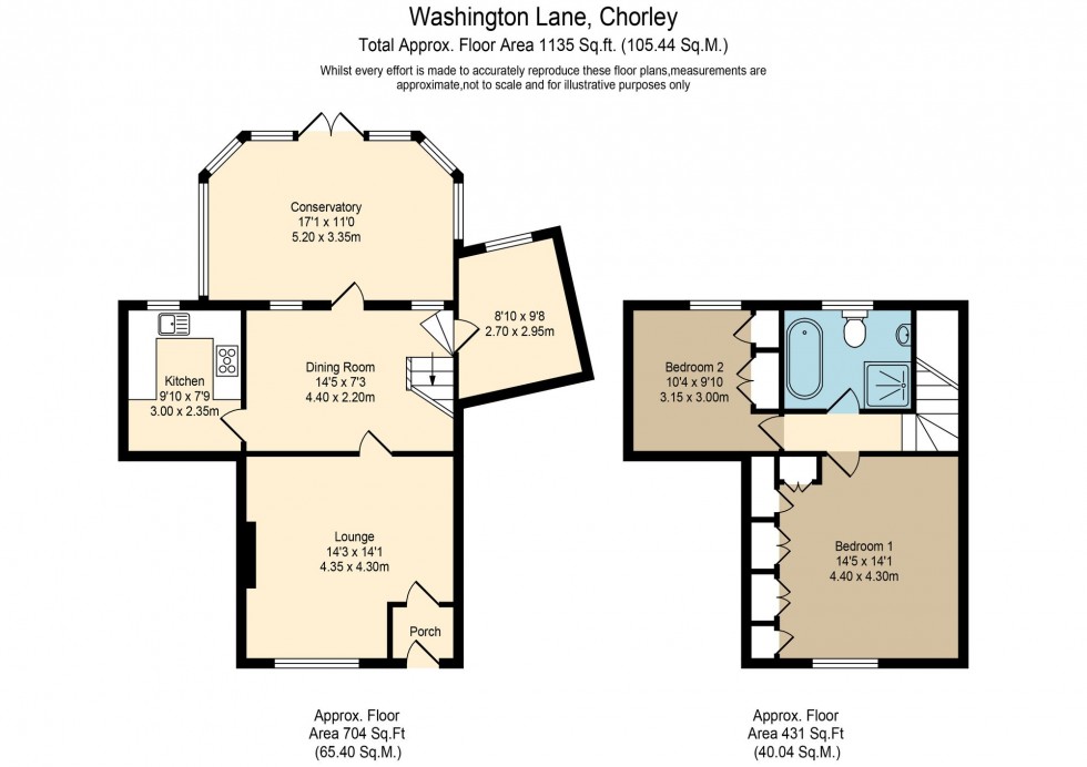 Floorplan for Washington Lane, Euxton, PR7