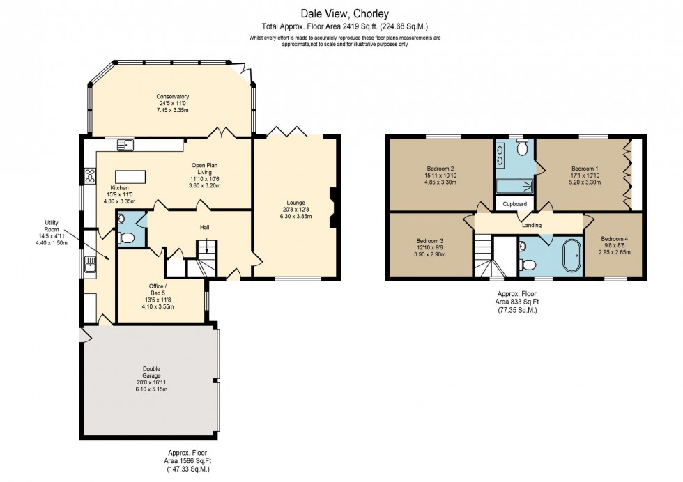 Floorplan for Dale View, Chorley, PR7