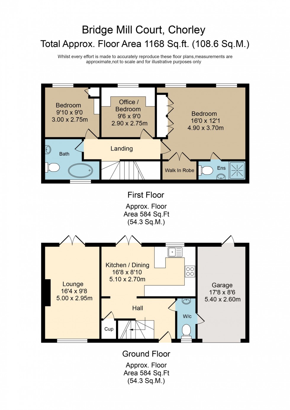 Floorplan for Bridge Mill Court, Chorley, PR6