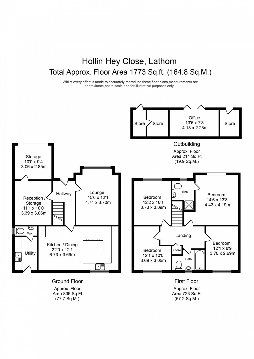 Floorplan for Hollin Hey Close, Lathom, WN8